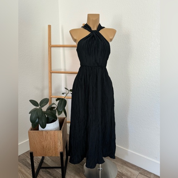 NWT Women's Halter Midi Dress - A New Day Black - Picture 7 of 7